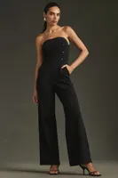 Maeve Strapless Pinstripe Jumpsuit