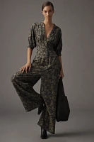 By Anthropologie Puff-Sleeve Jumpsuit