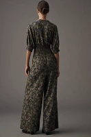 By Anthropologie Puff-Sleeve Jumpsuit