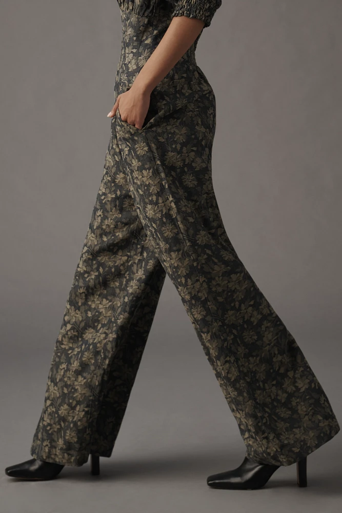 By Anthropologie Puff-Sleeve Jumpsuit