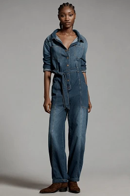 Pilcro Relaxed Denim Utility Jumpsuit