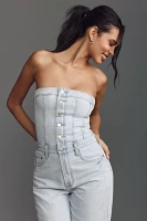 Pistola Daphine Strapless Denim Jumpsuit