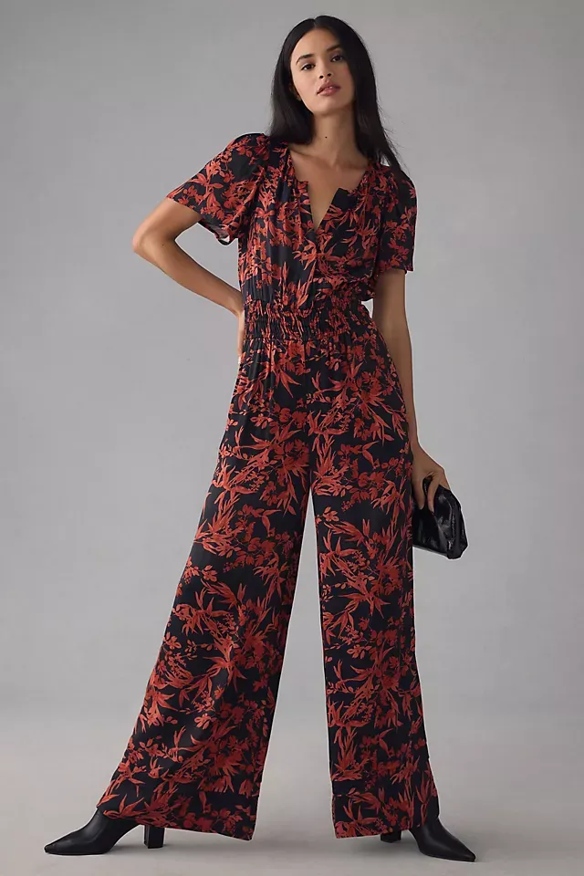 Pilcro Smocked Printed Jumpsuit The Summit At Fritz Farm, 48% OFF