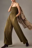 Pilcro Smocked Wide-Leg Jumpsuit