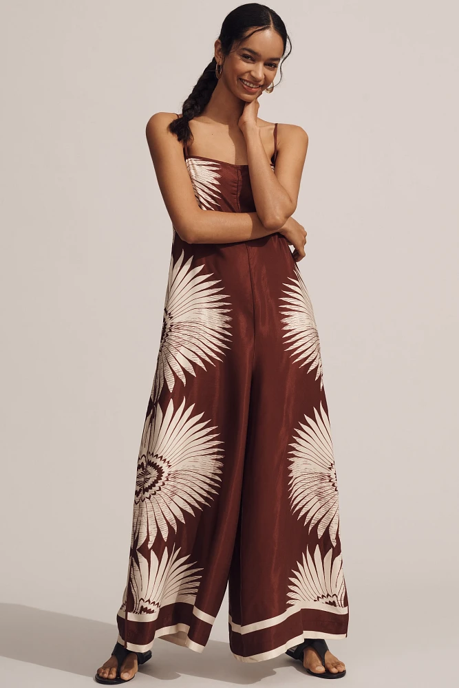 By Anthropologie Printed Wide-Leg Jumpsuit