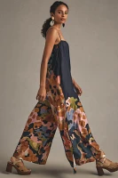 By Anthropologie Printed Wide-Leg Jumpsuit