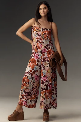 By Anthropologie Printed Wide-Leg Jumpsuit