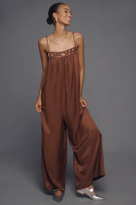 Maeve Beaded Wide-Leg Jumpsuit