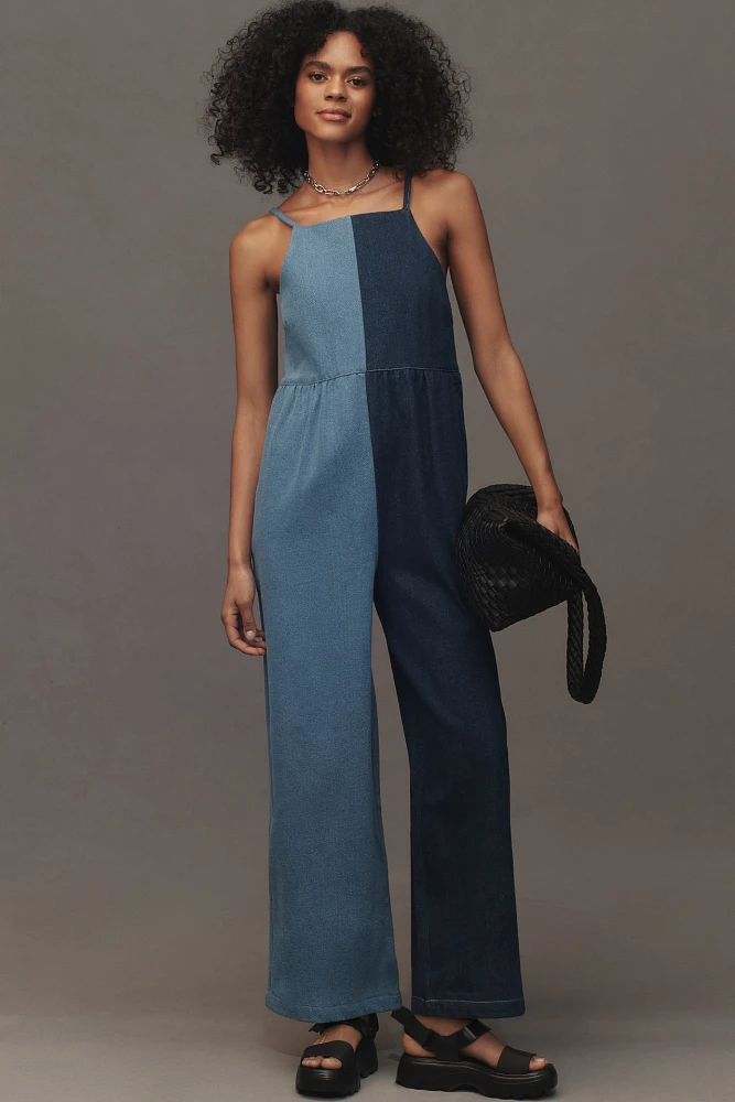 Rita Row Neo Sleeveless Square-Neck Jumpsuit