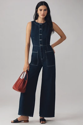 Ética Callahan Wide-Leg Denim Jumpsuit