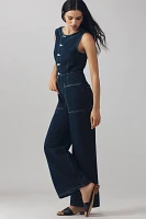 Ética Callahan Wide-Leg Denim Jumpsuit