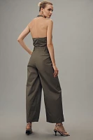 Flat White Halter Trouser Jumpsuit