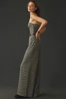 Maeve Houndstooth Knit Jumpsuit