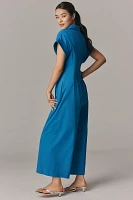 The Tobie Pleated Jumpsuit by Exquise: Belted Edition