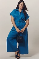 The Tobie Pleated Jumpsuit by Exquise: Belted Edition