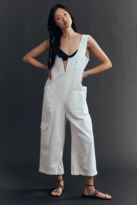 Pilcro Zip-Front Wide-Leg Overalls