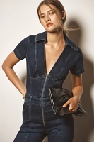 The Slim Flared Overalls by Pilcro