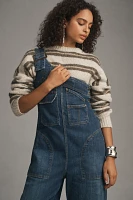 Pilcro One-Shoulder Denim Utility Overalls