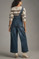 Pilcro One-Shoulder Denim Utility Overalls