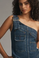 Pilcro One-Shoulder Denim Utility Overalls