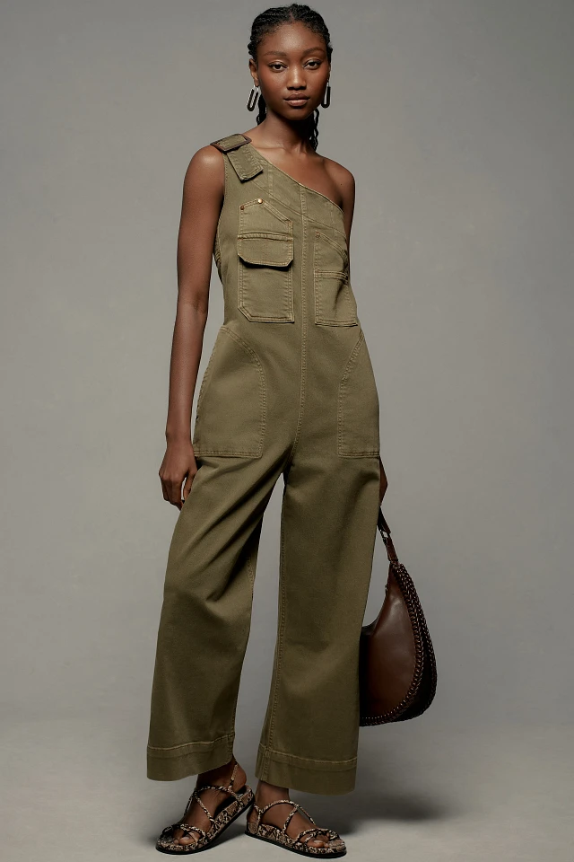 Pilcro One-Shoulder Utility Overalls | The Summit