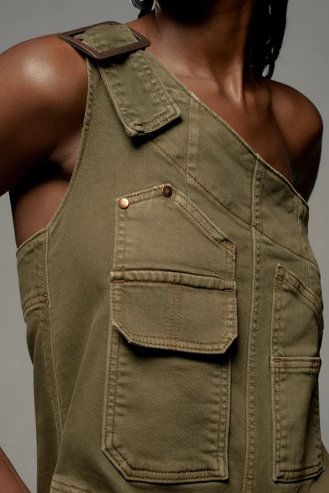 Pilcro One-Shoulder Utility Overalls