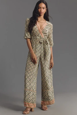 Farm Rio x Anthropologie V-Neck Jumpsuit