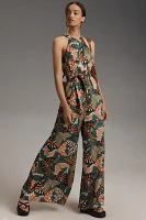 Farm Rio x Anthropologie Printed Halter Jumpsuit