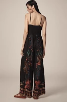 Farm Rio x Anthropologie V-Neck Printed Wide-Leg Jumpsuit