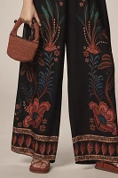 Farm Rio x Anthropologie V-Neck Printed Wide-Leg Jumpsuit