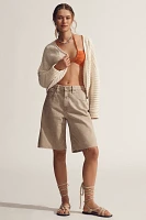 AG Hattie High-Rise Denim Bermuda Shorts