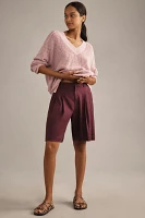 The Avery Pleated Trouser Shorts by Maeve