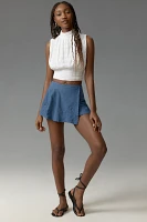 By Anthropologie Asymmetrical Pleated Skort