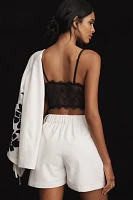Dolan Left Coast Linen Blend Floral Embroidered Shorts