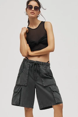 AGOLDE Briar Linen Blend Utility Bermuda Shorts