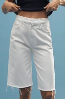 MOTHER The Maven Bermuda Fray Denim Shorts