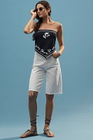 MOTHER The Maven Bermuda Fray Denim Shorts