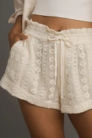 By Anthropologie Lace Tie-Waist Shorts