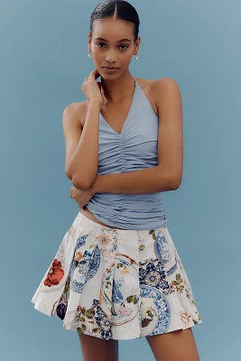 Maeve Printed Pleated Skort