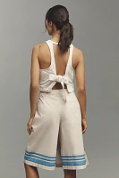 Maeve Tea Towel Wrap Bermuda Shorts