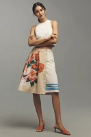 Maeve Tea Towel Wrap Bermuda Shorts