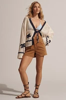 Avec Les Filles V-Yoke Denim Rancher Shorts