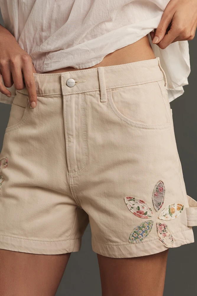 Driftwood Floral Patchwork Carpenter Shorts