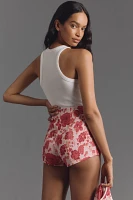 Maeve Floral Jacquard Micro Shorts