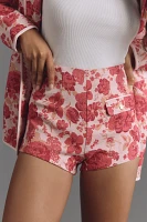 Maeve Floral Jacquard Micro Shorts