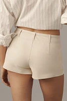 Maeve Faux Leather Micro Shorts