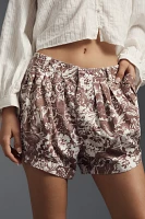 By Anthropologie Printed Pleated Shorts