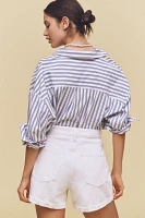 Pistola Saige High-Rise A-Line Denim Shorts