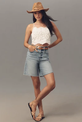 Pistola Kaylee High-Rise Pinched Loose Denim Shorts