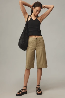 The Colette Longline Shorts by Maeve: Linen Edition